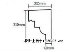 产品分解图型 - 檐口线，型号：SX311-YK-3，规格：230x310mm(3) - 神农架三象EPS建材 snj.sx311.cc
